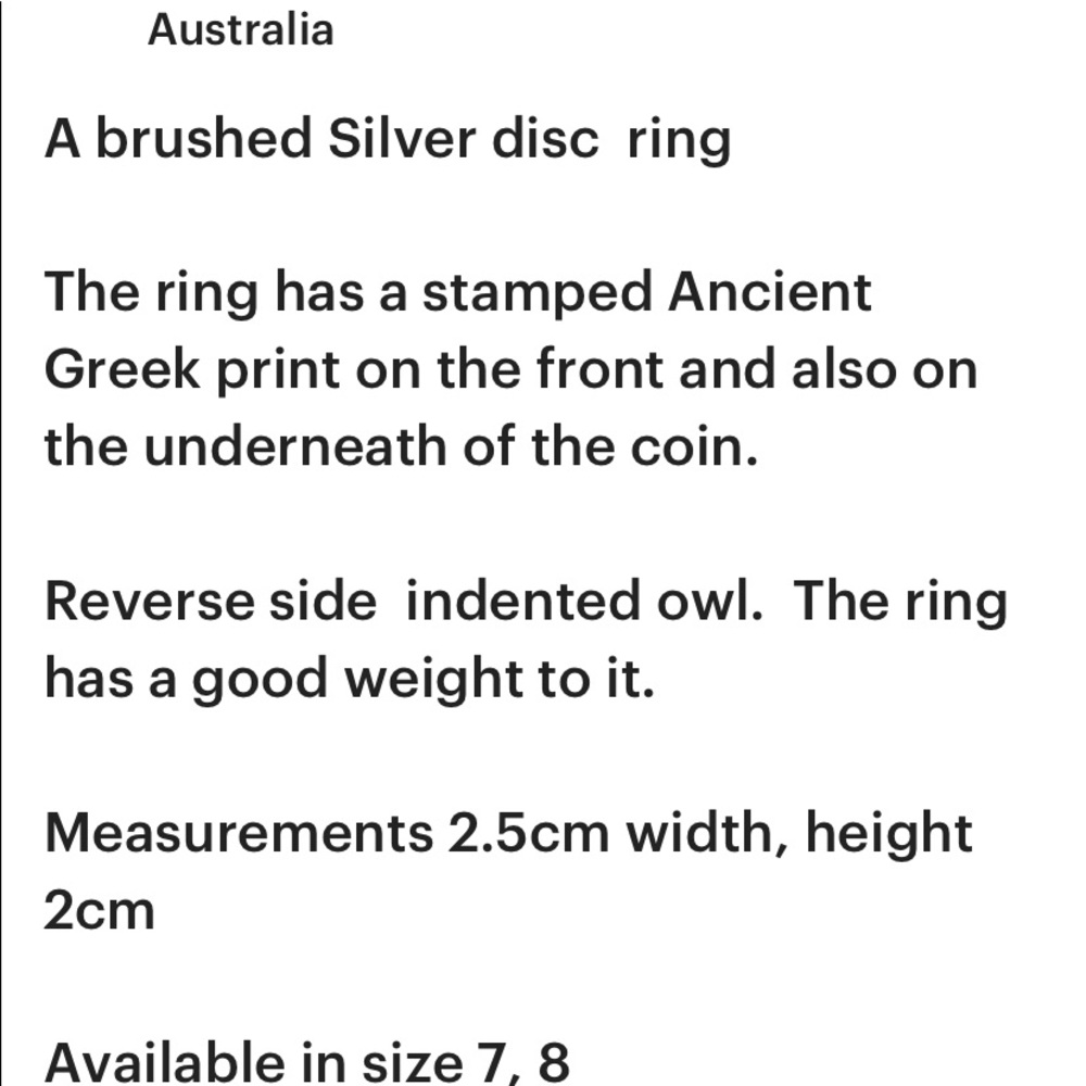 Brushed coin ring